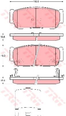 Comprar GDB3417 TRW Pastillas de freno traseras