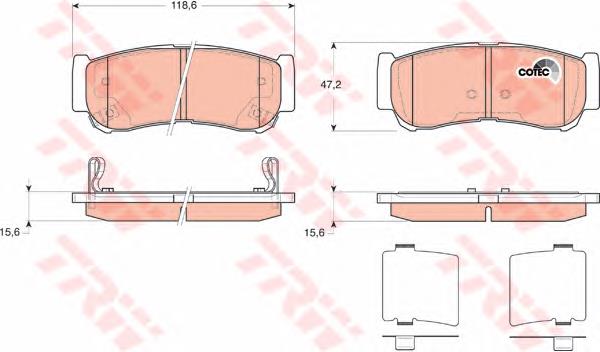 Comprar GDB3419 TRW Pastillas de freno traseras