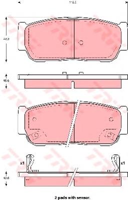 Comprar GDB3413 TRW Pastillas de freno traseras