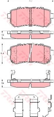 Comprar GDB3421 TRW Pastillas de freno traseras