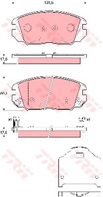 Pastillas de freno GDB3409 TRW