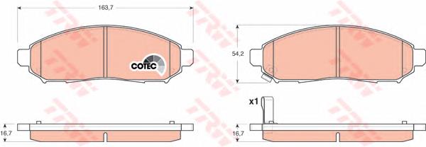 Comprar GDB3404 TRW Pastillas delanteras de freno