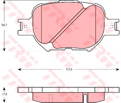 Comprar GDB3316 TRW Pastillas delanteras de freno