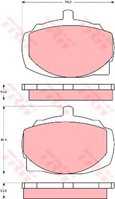 GDB333 TRW pastillas de freno delanteras