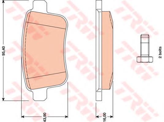 Comprar GDB1786 TRW Pastillas de freno traseras