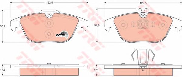 Comprar GDB1738 TRW Pastillas de freno traseras