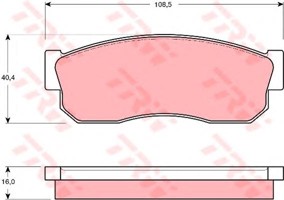 Comprar GDB288 TRW Pastillas delanteras de freno