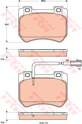 Comprar GDB1904 TRW Pastillas delanteras de freno