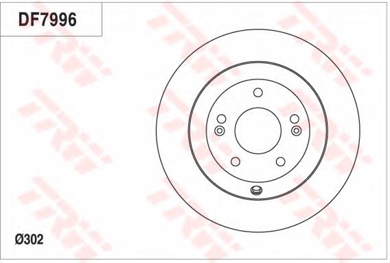 Comprar DF7996 TRW Disco de freno trasero