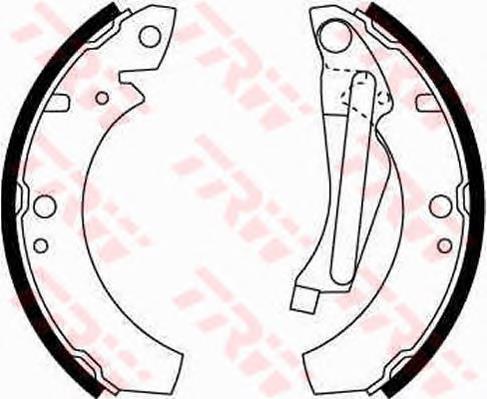 Zapatas de frenos de tambor traseras GS8066 TRW