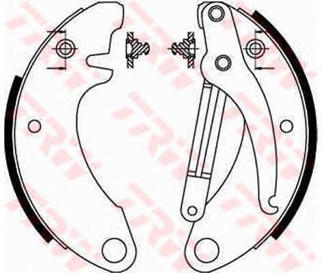 Zapatas de frenos de tambor traseras GS8052 TRW