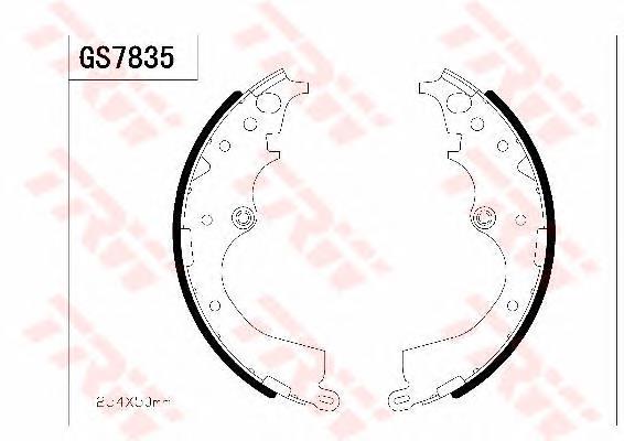 Zapatas de frenos de tambor traseras GF249AF Japan Parts