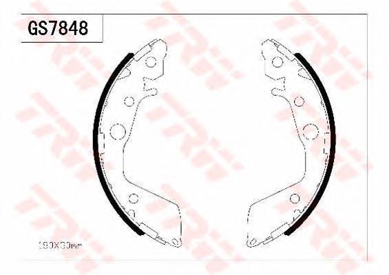 Zapatas de frenos de tambor traseras 43153SEL003 Honda