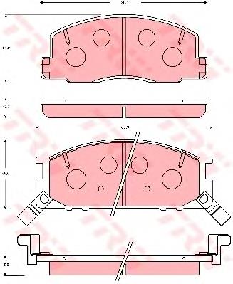 GDB7056 TRW pastillas de freno delanteras