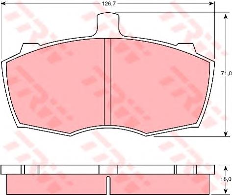 GDB760 TRW pastillas de freno delanteras