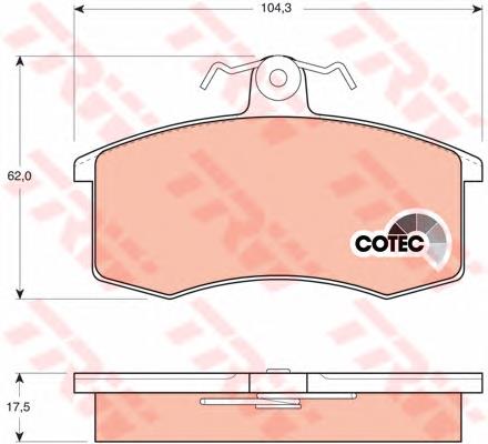 Comprar GDB469 TRW Pastillas delanteras de freno