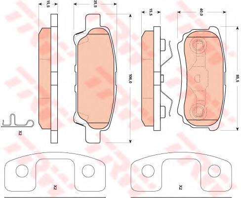 Comprar GDB4143 TRW Pastillas de freno traseras