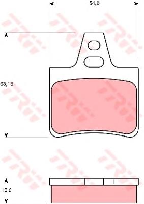 Pastillas traseras TRW GDB986