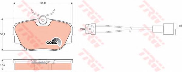 Comprar GDB820 TRW Pastillas delanteras de freno