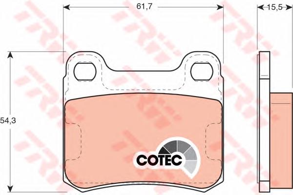 Comprar GDB911 TRW Pastillas de freno traseras
