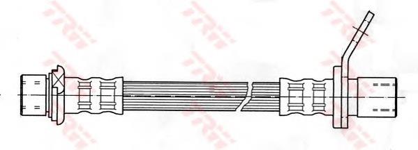 PHA393 TRW Tubo flexible de frenos delantero izquierdo 