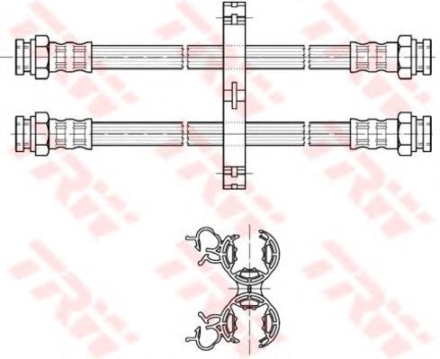 Tubo flexible de frenos trasero PHA357 TRW