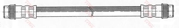 Tubo flexible de frenos trasero derecho  TRW PHA408