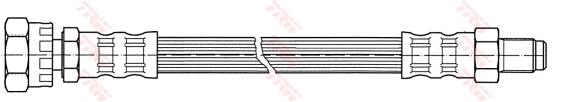 Tubo flexible de frenos trasero PHA283 TRW