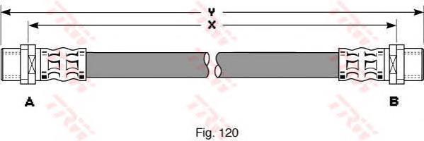 Tubo flexible de frenos delantero TRW PHA294