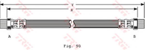 PHA272 TRW tubo flexible de frenos trasero