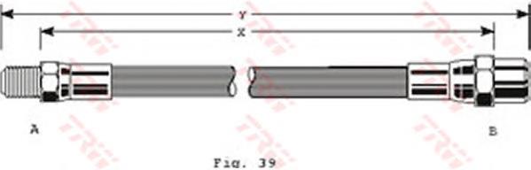 PHB131 TRW tubo flexible de frenos trasero