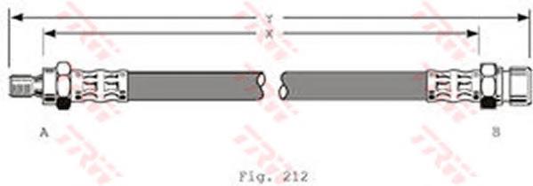 Manguera de freno trasera TRW PHB124 precio, desde 12,63 EUR