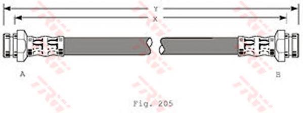 Latiguillos de freno delantero PHA183 TRW