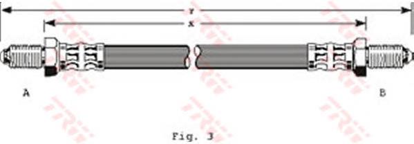 Latiguillo de freno delantero PHC101 TRW