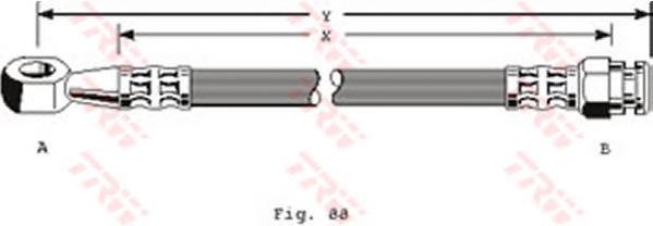 Tubo flexible de frenos trasero PHD111 TRW