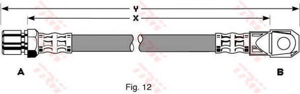 Latiguillo de freno delantero PHD109 TRW