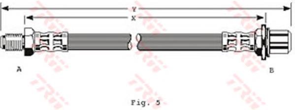 Tubo flexible de frenos trasero PHB181 TRW