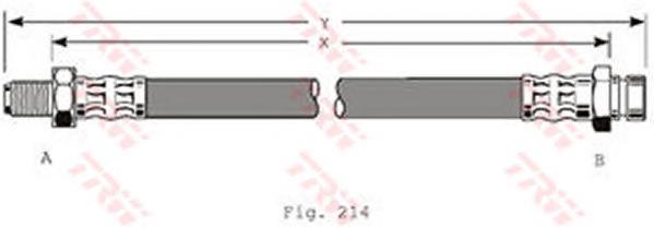 Latiguillos de freno delantero PHB169 TRW