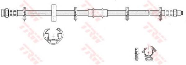 Tubo flexible de frenos trasero PHB183 TRW