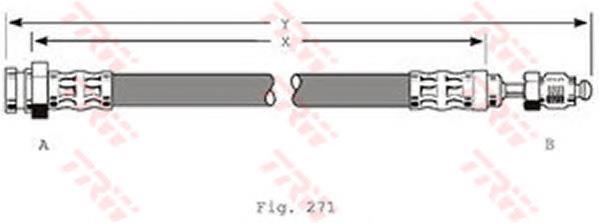 Latiguillo de freno delantero PHB343 TRW