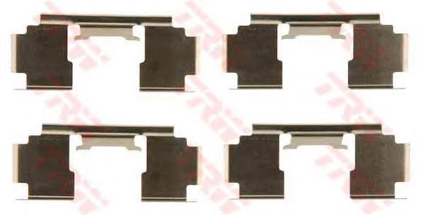 PFK397 TRW Juego de resortes de sujeción de pastillas de freno delanteras
