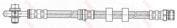 Tubo flexible de frenos delantero TRW PHD503