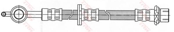 Tubo flexible de frenos delantero izquierdo PHD510 TRW