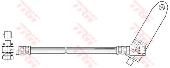 PHD951 TRW Tubo flexible de frenos delantero derecho