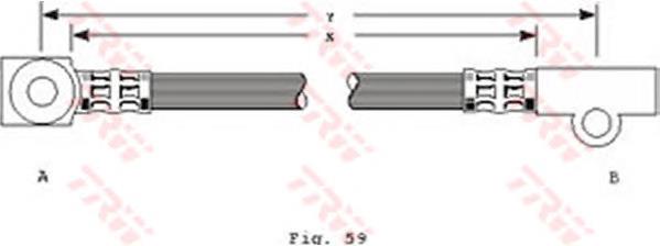 PHD229 TRW Tubo flexible de frenos delantero izquierdo 