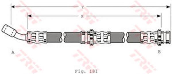 Latiguillos de freno delantero PHD198 TRW