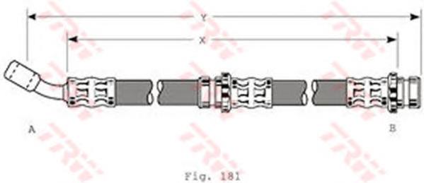 Latiguillo de freno delantero PHD199 TRW