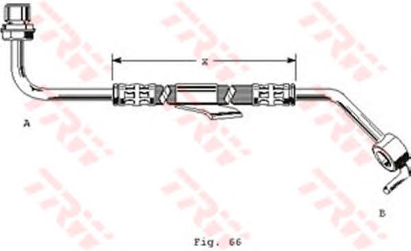 Latiguillos de freno delantero izquierdo PHD249 TRW