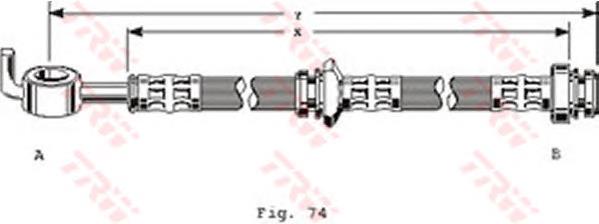 Tubo flexible de frenos trasero PHD123 TRW