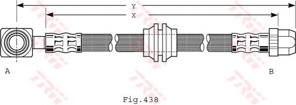 PHD485 TRW tubo flexible de frenos trasero